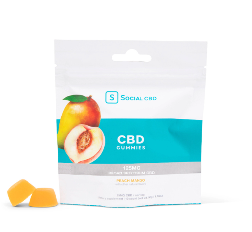 SOCIAL CBD GUMMIES - 25MG - 10 COUNT