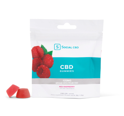 SOCIAL CBD GUMMIES - 25MG - 10 COUNT