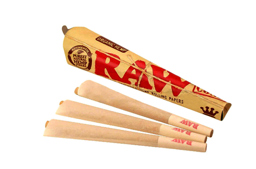 RAW PRE-ROLLED KING SIZE CONES - 3 PACK